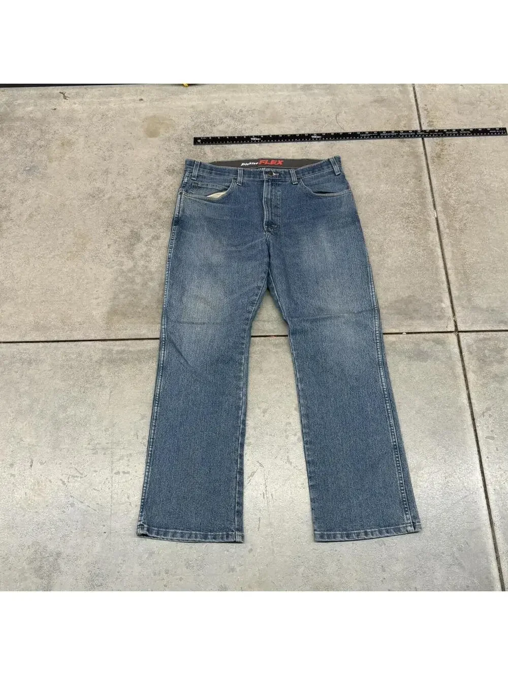 vintage dickies relaxed baggy fit dark blue jeans size 34 x 30